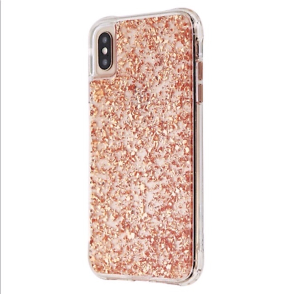 NEW! Case-mate Twinkle Case iPhone XS Max Iridescent Glitter Design Rose Gold